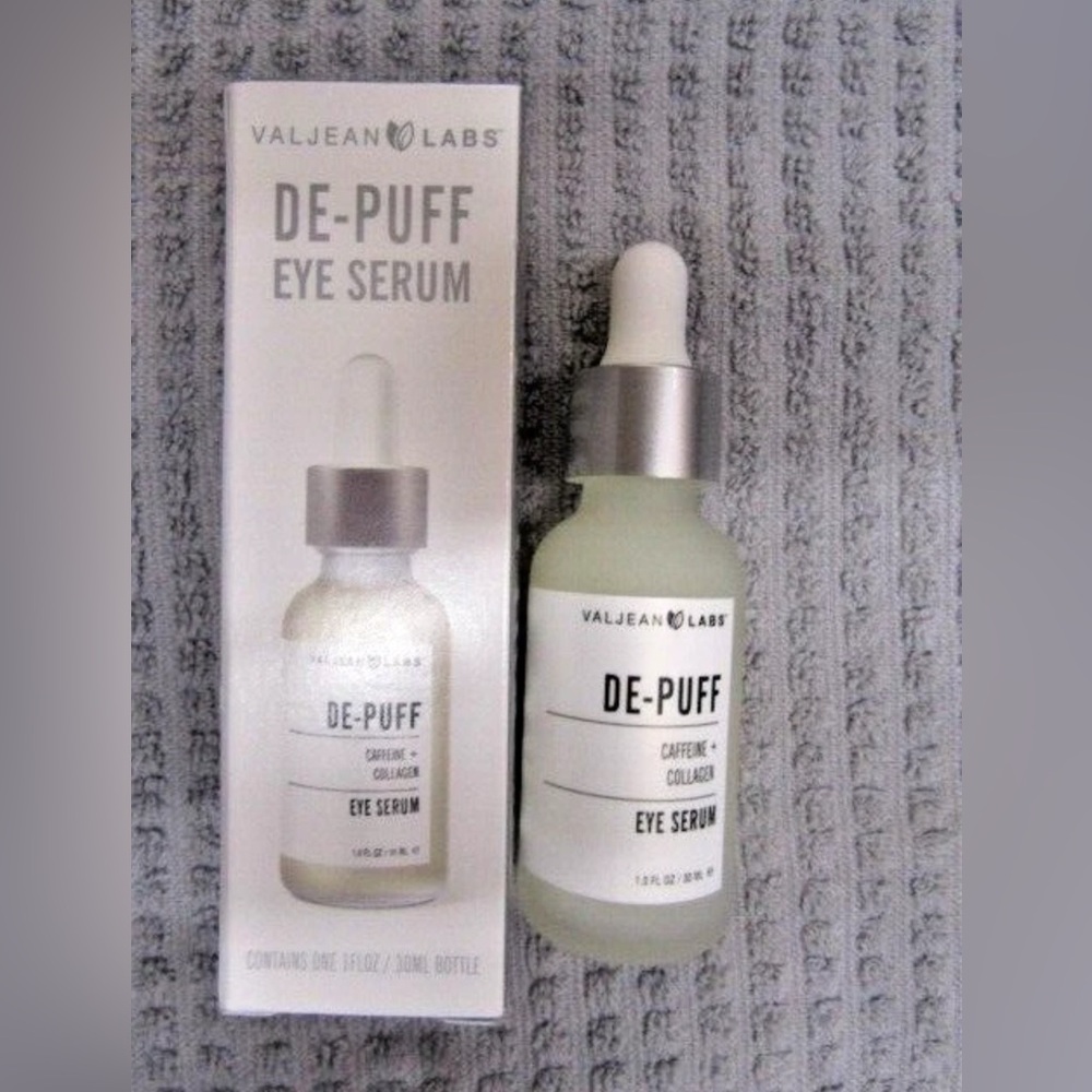 VALJEAN LABS~  DE-PUFF Caffeine + Collagen EYE SERUM 1 oz, New In box
